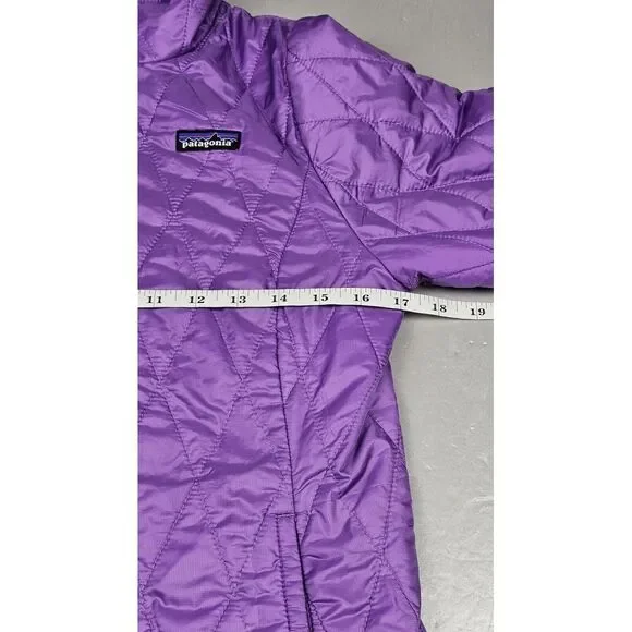 patagonia ガールズ XL (14) ダウンジャケット パープル Patagonia Girls XL 14 Down Puffer Winter Jacket Coat Hooded